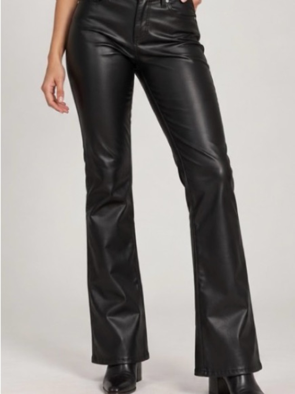 wild fable Black Faux Leather Flare Pants